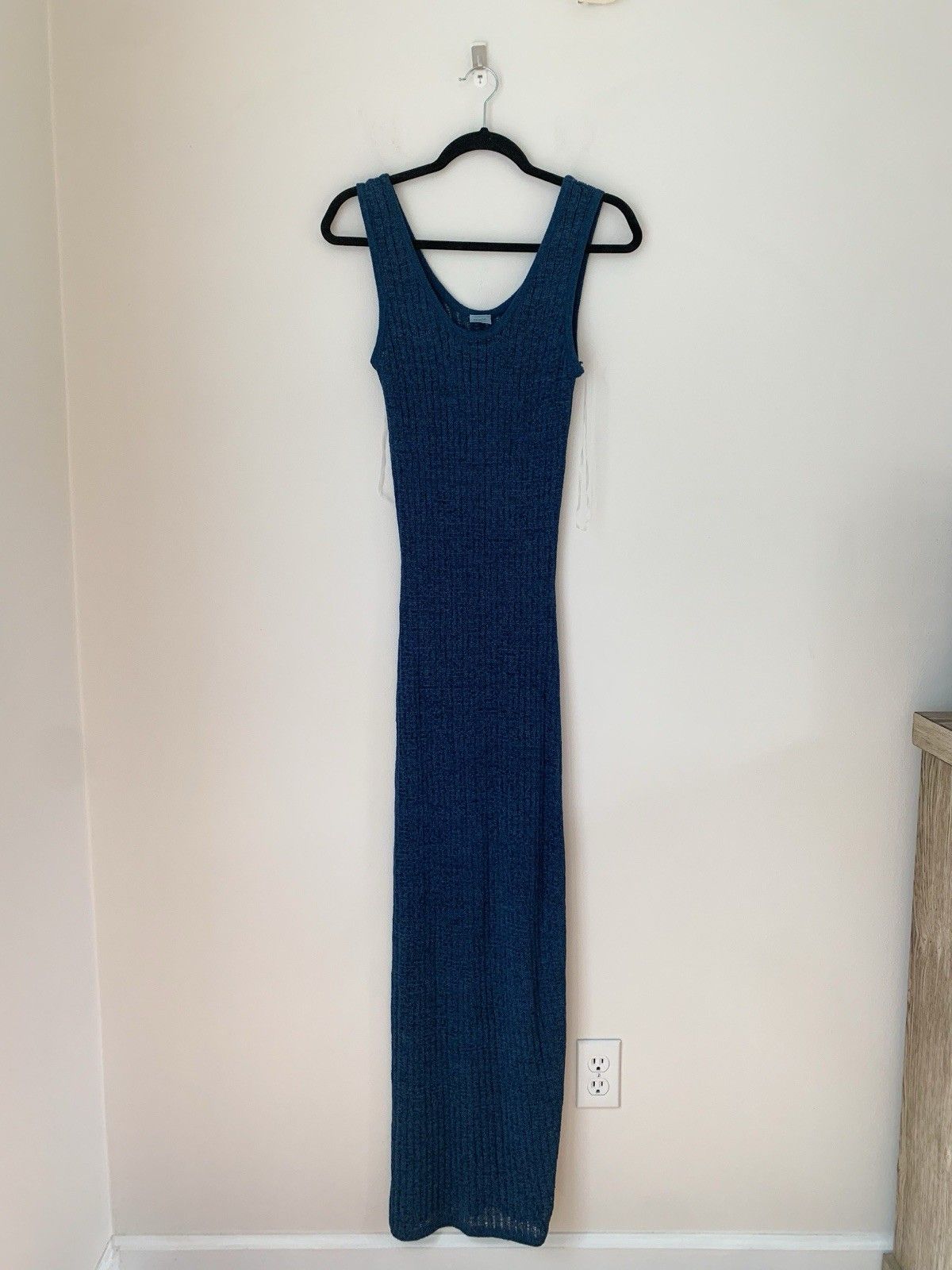 Nwt Shade & Shore Swim Knit Maxi Dress Swim Coverup Blue - Size Medium — image 5 of 8